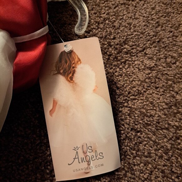 NWT US Angels Toddler Sleeveless Satin Flower Girl,Communion Dress With Sash - Picture 5 of 11